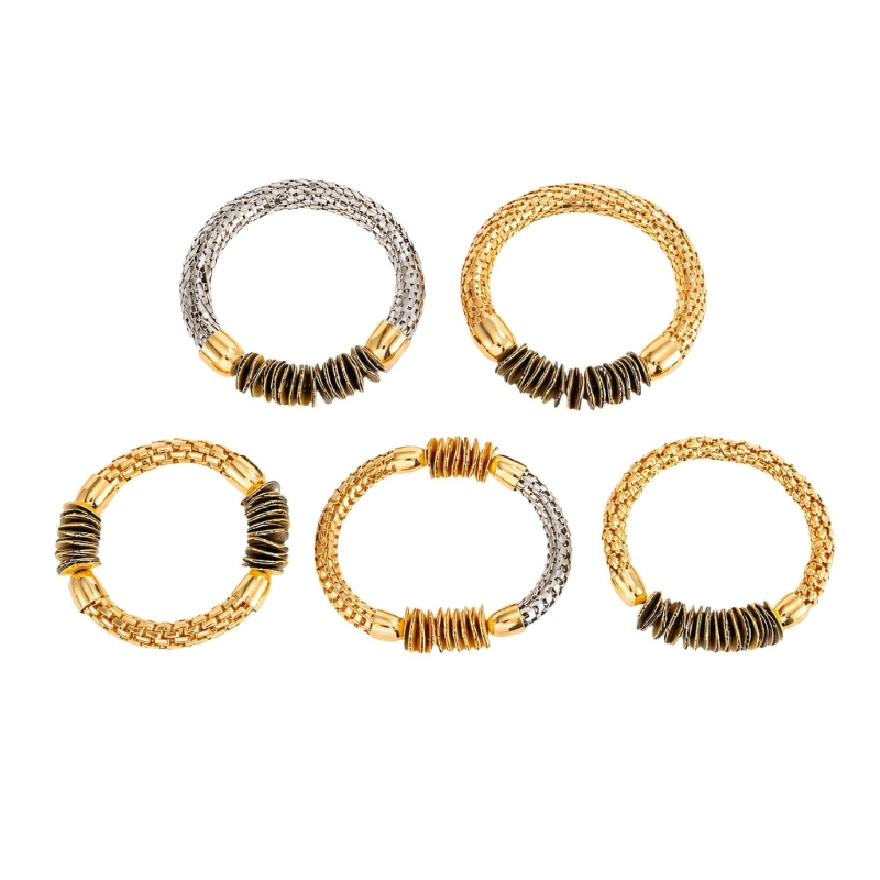 Coordinates Bracelet - R7UF Strukturiertes Armband-Set mit 5 aufeinander
