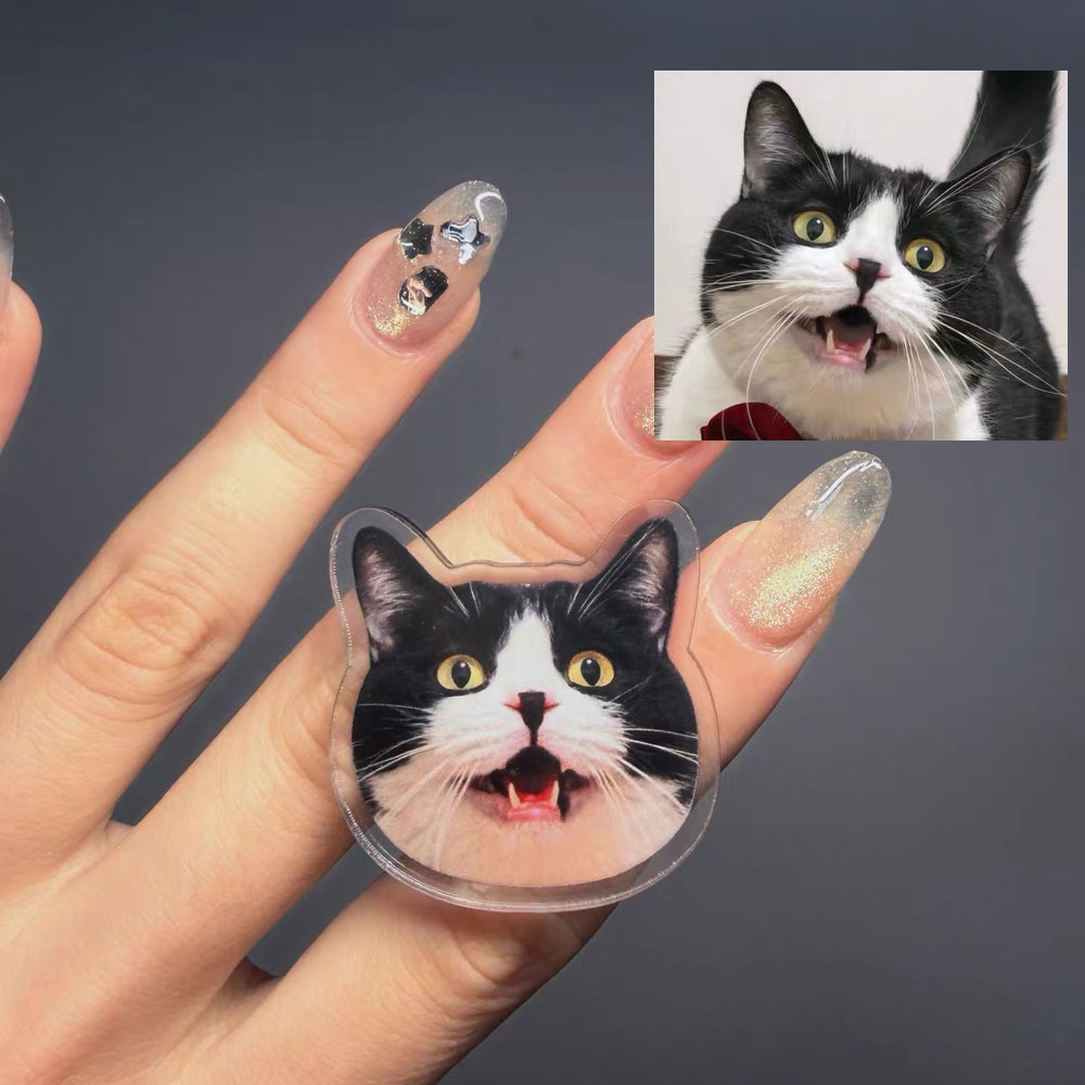 Pet Portrait Custom - Personalisierte Tierporträt-Broschen aus Acryl für Kinder,
