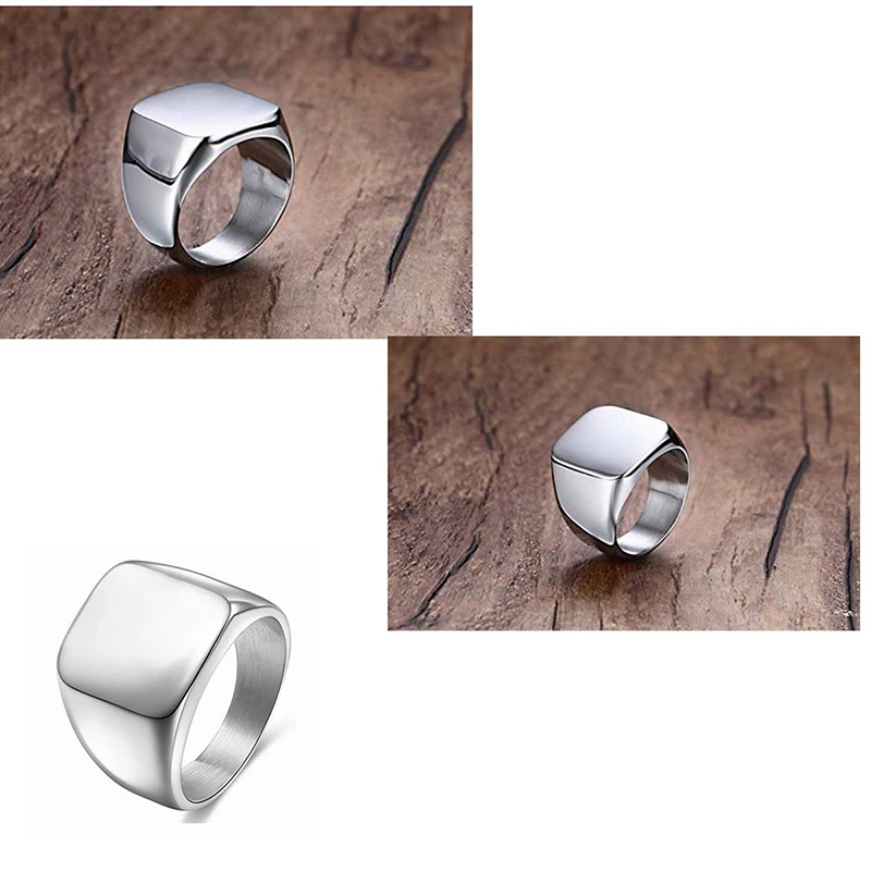 365-Edelstahl, Punkrock, glatt – Initial Ring Custom Bewertung und Preis