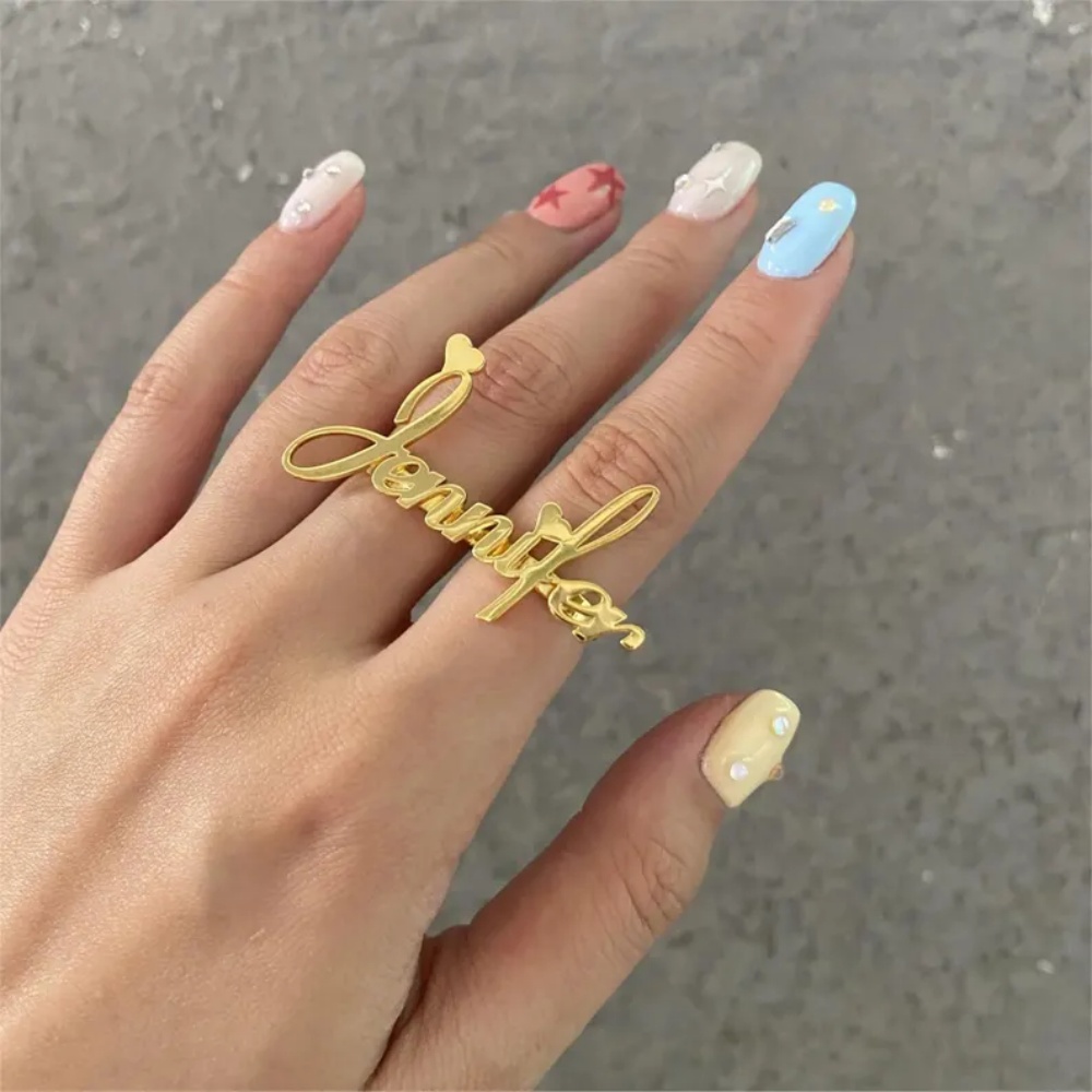 LeeChee Personalisierter Zwei- – Initial Ring Custom Bewertung und Preis