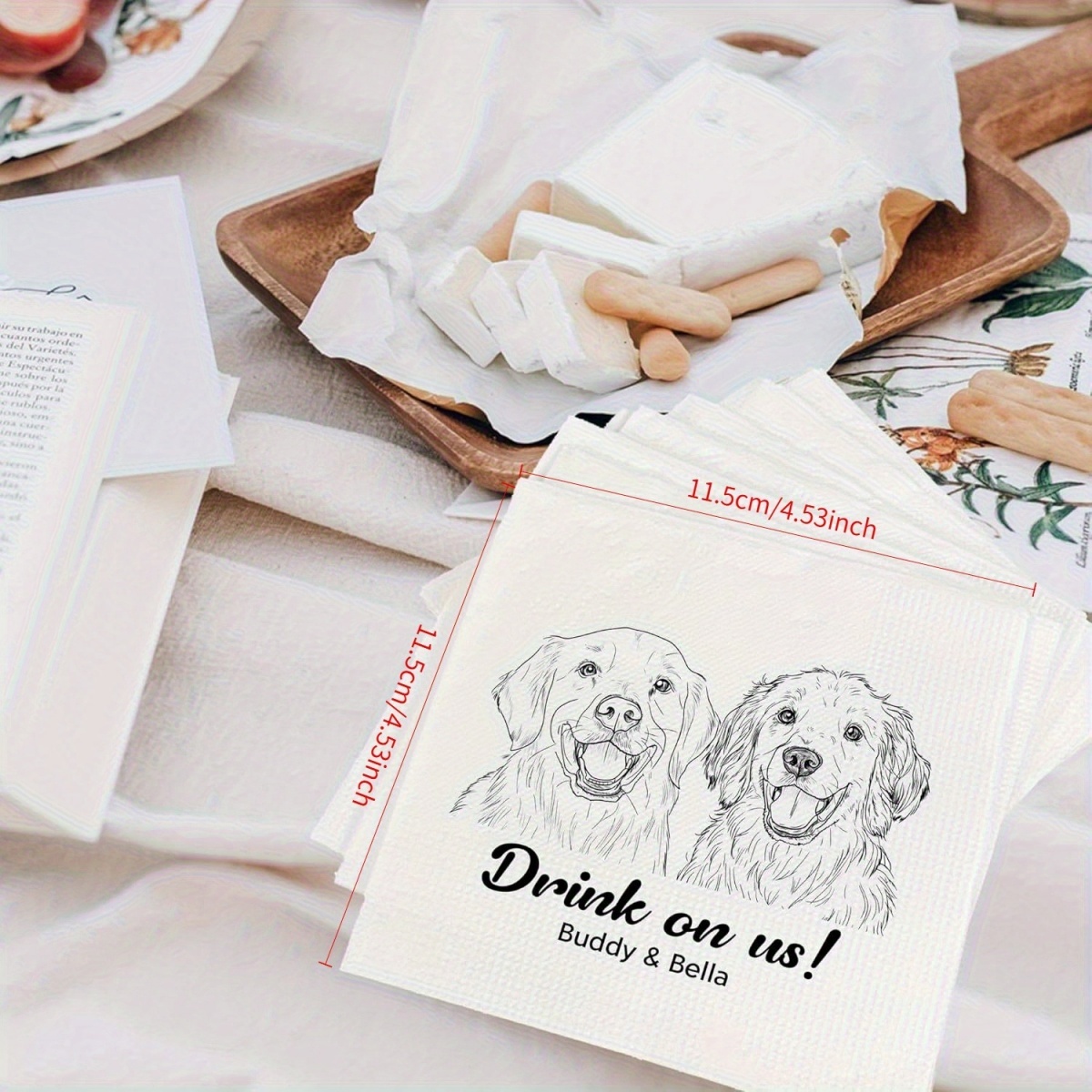 Personalisierte Cocktail-Servi – Pet Portrait Custom Bewertung und Preis